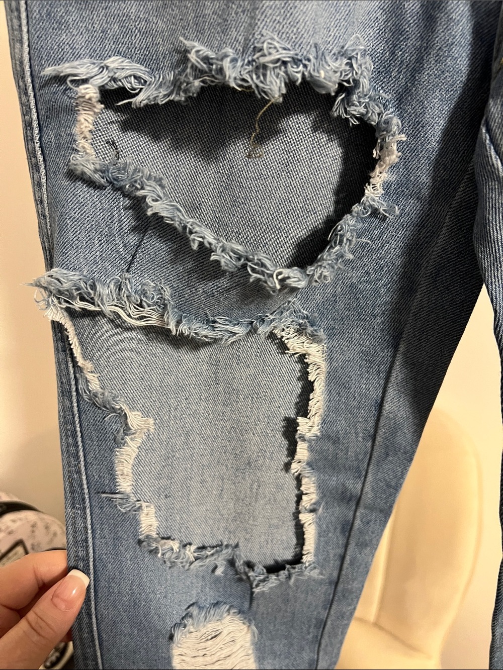 SUPERTRASH Destroyed Denim Jeans - Picture 4 of 8